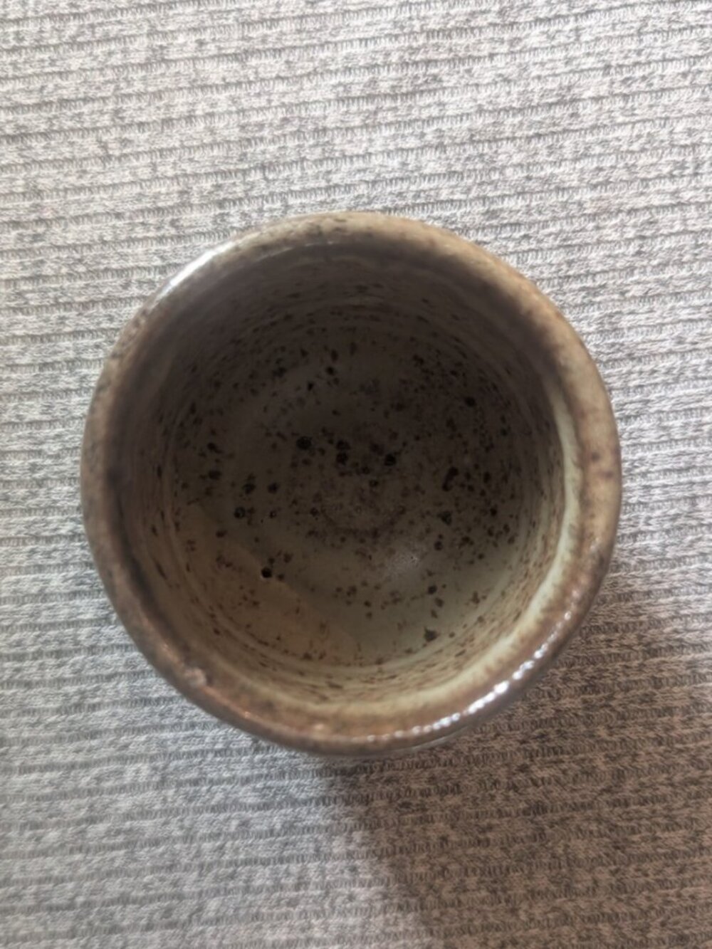 Small Glazed Stoneware Cup/Trinket Bowl in Green and Brown, VGC - Picture 3 of 5